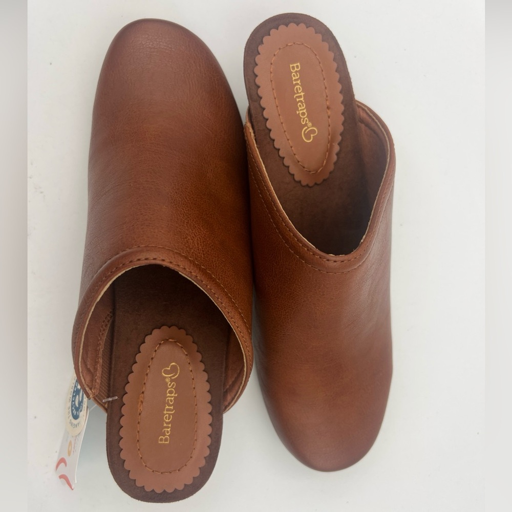 Baretraps Lilibet Mules Women’s Size 8.5M Cognac Brown Ultra Comfort Slides NWT - Picture 7 of 11